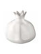 JK Home Decoration Tabletop Lucky Charm Pomegranate White Ceramic 5x5cm 6 Pieces