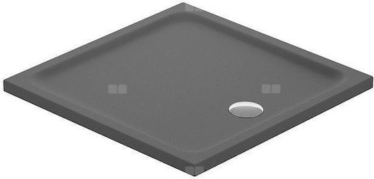 Cersanit Tako Square Acrylic Shower Tray 90x90cm Grey