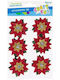 Craft with Fun Christmas Wall Stickers with Star Pattern 3x3cm 6pcs
