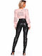 Women's Black Leather Trousers