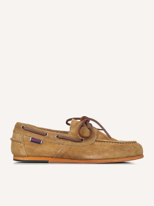 Sebago Γυναικεία Boat Shoes σε Καφέ Χρώμα