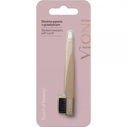 Vioni Angled Tweezers Comb Beige