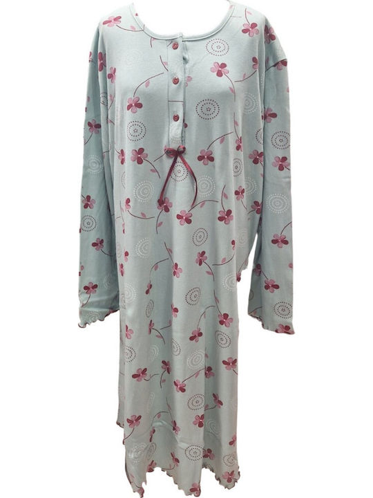 Nina Club Winter Cotton Women's Nightgown Veraman