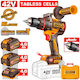 Ingco CIDLI4216982 Ударна Акумулаторна Бормашина-Винтоверт 42V 2x4Ah