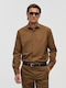 Long Sleeve Shirt in Regular Fit Brown