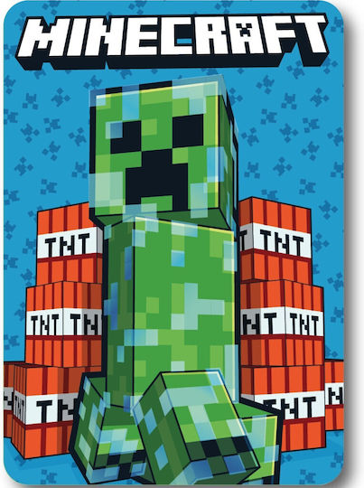 Minecraft Fleecedecke Blau 140 x 100 cm