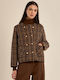 Molly Bracken Damenblazer Braun Gemustert