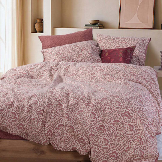 Nef-Nef Homeware Marcel Σετ Σεντόνια Μονά 160x260εκ. Bordo (3τμχ)