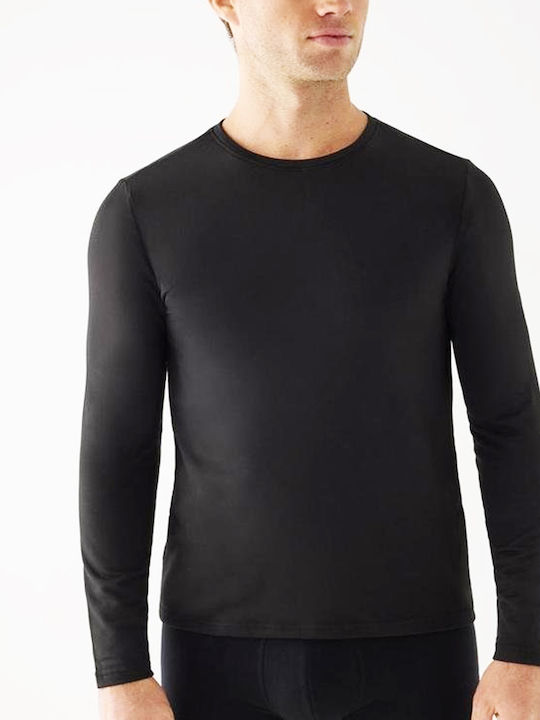 Ysabel Mora Men's Black Long-Sleeved Thermal Shirt