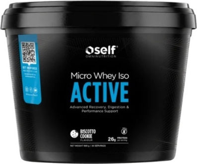 Micro Whey Iso Active Суроватъчен Протеин с Креатин Без Глутен с Вкус Biscoto Cookie 900gr
