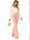 Women's Fabric Trousers Pink