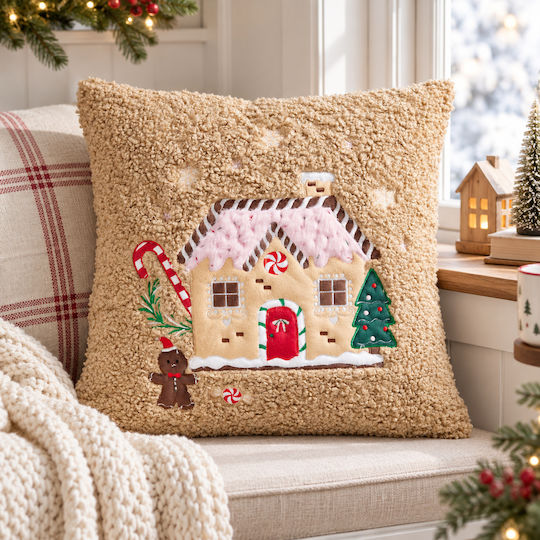 Weihnachtskissen Bouclé 45x45 K-m Beige Aae826370