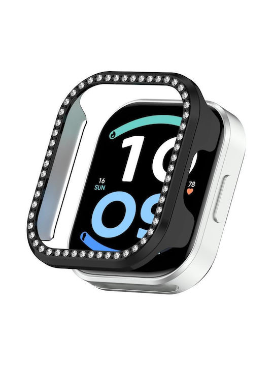 Schutzhülle Redmi Watch 6 Active Diamond Half Coverage Hollow PC Uhr Schwarz
