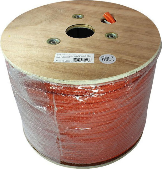 Alcasa S/FTP Cat.7 (10Gbps) Ethernet Network Cable 100m Orange