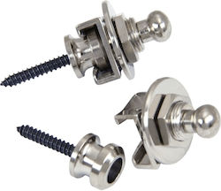 Kera Audio Strap Locks for Bass in Silver Colour