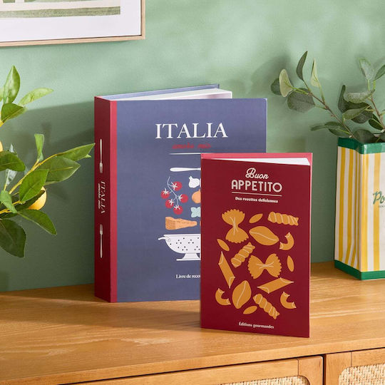 Set of Decorative Paper Boxes in Book Shape 2 Pieces