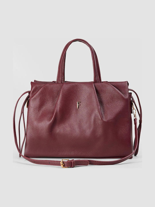 Damen-Tote-Tasche in Burgunderrot