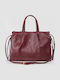 Damen-Tote-Tasche in Burgunderrot