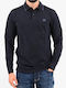 Langarm-Poloshirt Navyblau