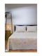 Viokarpet Diamond Super-Double Bed Sheet Set 240x270cm Pearl Sky (4 Pieces)