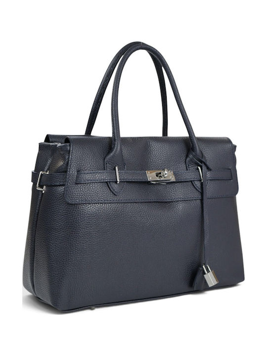 Passaggio Leather Women's Blue Leather Tote Bag