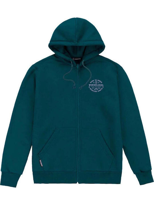 Kapuzenjacke in Petrolblau