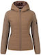 Long Women's Brown Denim Jacket