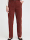 Damenstoffhose in geradem Schnitt Rot