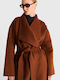 Wool Women's Coat Brown