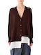 Women's Knitted Brown Cardigan