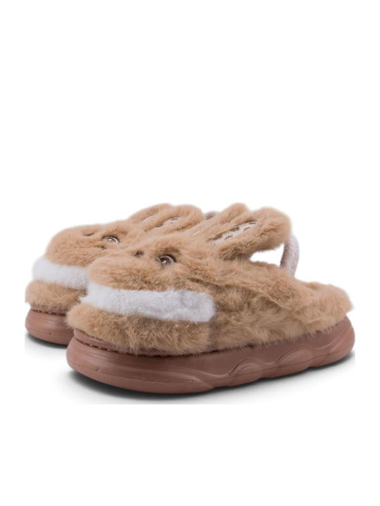 Love4shoes Παντόφλες Καφέ