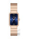 Women's Battery Watch with Pink Gold Metal Bracelet