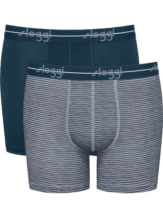 Sloggi Start Short Мъжки Боксерки Сиво-Черни 2Pack