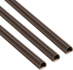 Flexible Self-Adhesive Cable Channel 1m 10.5x10mm Set of 3 Pieces Brown Cablefix 2202