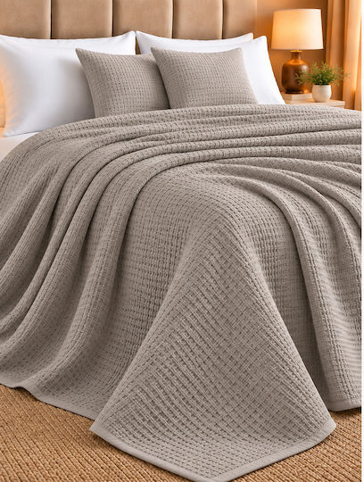 Decotelia Κουβέρτα Πικέ Υπέρδιπλη 240x260εκ. Grey