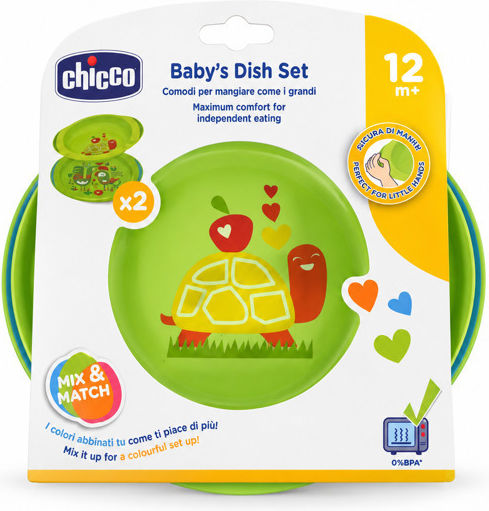 Chicco Kids’ Food Plate Green 2 Pieces