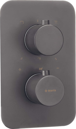 Deante Thermostat-Box Außenkomponente Titan-Finish