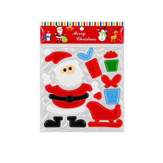 Festive Xmas Window Stickers 20x19.5cm Santa Claus Gifts
