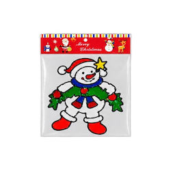 Xmas Magic Glass Αυτοκόλλητα Τζαμιού 18cm Snowman Garland Xmas Magic Glass Αυτοκόλλητα Τζαμιού 18cm Snowman Garland