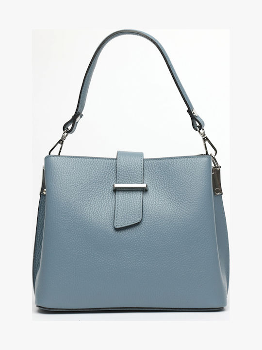 Graue / Blaue Damen-Crossbody-Tasche Aus Leder