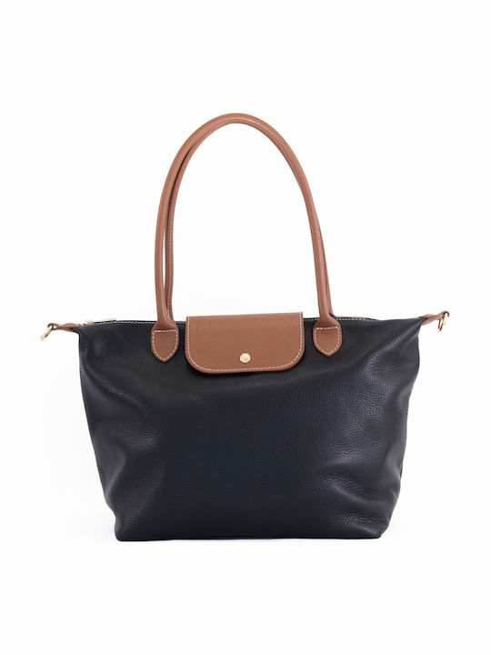 Black Leather Women's Tote Bag