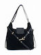 Leather Women's Shoulder Bag / Backpack Black