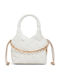 Royffe Women's White Drawstring Bag