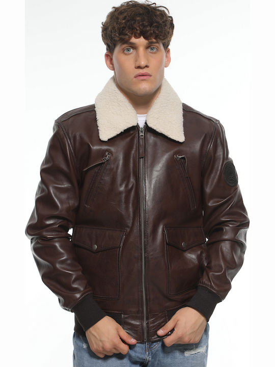 Papageorgiou Leather Jacket Cognac - Cognac