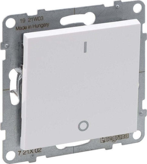 Legrand Suno Recessed Wall Switch with Frame White