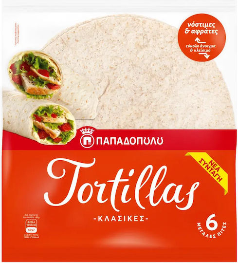 Papadopoulou Tortilla din Grâu 6 Buc 370 g 1-76364