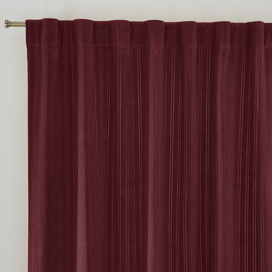 La Redoute Interieurs Κουρτίνα με Τούνελ Μωβ 140x250εκ.