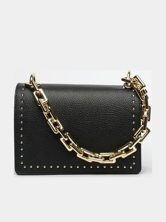 Leather Women's Flap Bag Black
