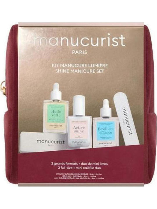 Manucurist Shine Manicure Nagelpflege Make-up-Set mit Kosmetiktasche 6 Stück Manucurist Shine Manicure Nagelpflege Make-up-Set mit Kosmetiktasche 6 Stück