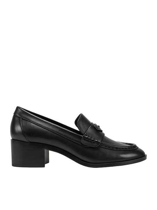 Leather Women's Loafers in Black
